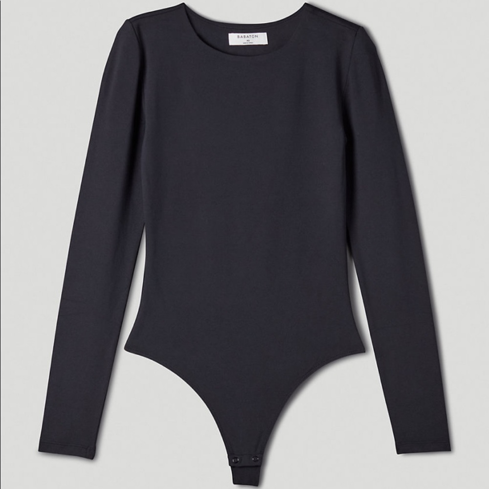Aritzia Black Long Sleeve Bodysuit